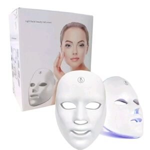 KNKNN Light Facial Red Light Beauty Mask Facial Thearpy Cordless 7-1 Colors LED